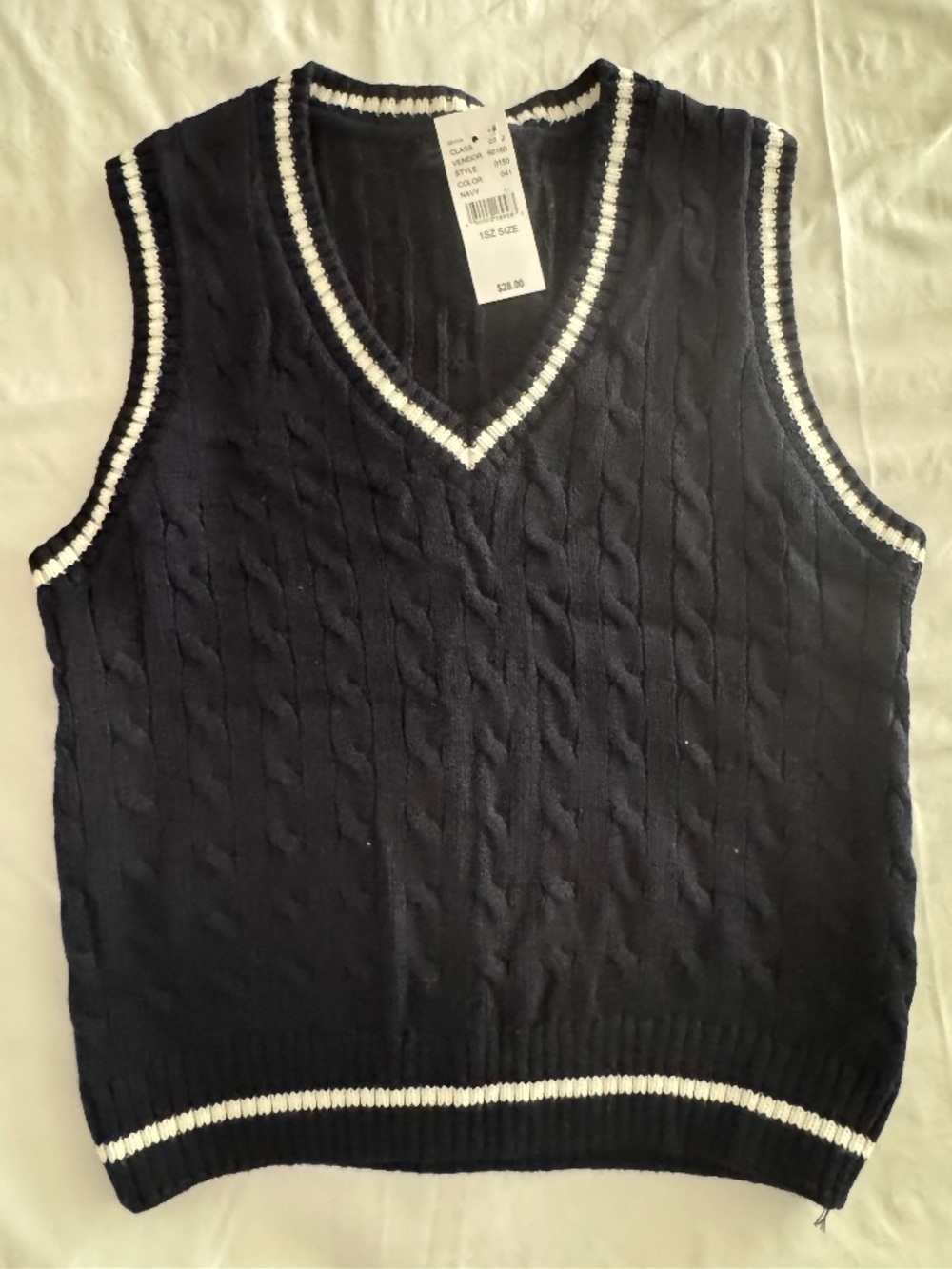 Brandy Melville John Galt Sleeveless Sweater Navy One Size NWT Y2K